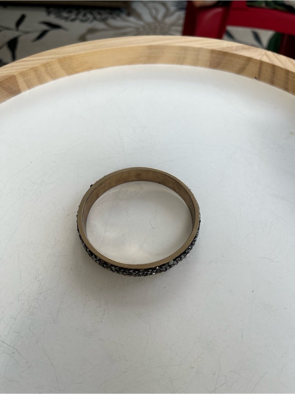 Chico's Gold-Tone Pavé Crystal Bangle Bracelet